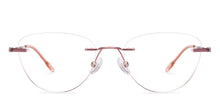 Load image into Gallery viewer, Rose Gold Cat Eye Rimless Women Eyeglasses by Vincent Chase-229631