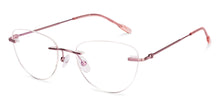 Load image into Gallery viewer, Rose Gold Cat Eye Rimless Women Eyeglasses by Vincent Chase-229631