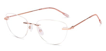 Load image into Gallery viewer, Gold Cat Eye Rimless Women Eyeglasses by Vincent Chase-229632