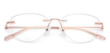 Load image into Gallery viewer, Gold Cat Eye Rimless Women Eyeglasses by Vincent Chase-229632