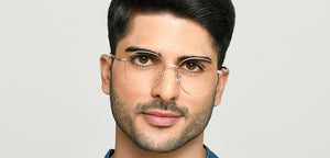 Rose Gold Round Full Rim Unisex Eyeglasses by Vincent Chase-222629