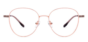 Rose Gold Round Full Rim Unisex Eyeglasses by Vincent Chase-222629