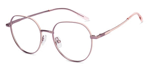 Light Purple Round Full Rim Unisex Eyeglasses by Vincent Chase-222695