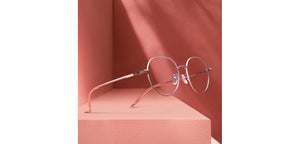 Light Purple Round Full Rim Unisex Eyeglasses by Vincent Chase-222695