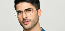 Load image into Gallery viewer, Gunmetal Rectangle Full Rim Unisex Eyeglasses by Vincent Chase-222701