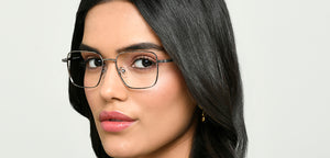 Gunmetal Rectangle Full Rim Unisex Eyeglasses by Vincent Chase-222701