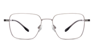 Gunmetal Rectangle Full Rim Unisex Eyeglasses by Vincent Chase-222701