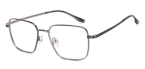 Gunmetal Rectangle Full Rim Unisex Eyeglasses by Vincent Chase-222701