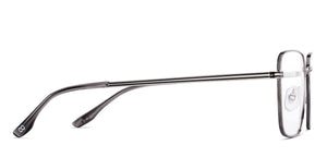 Gunmetal Rectangle Full Rim Unisex Eyeglasses by Vincent Chase-222701