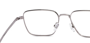 Gunmetal Rectangle Full Rim Unisex Eyeglasses by Vincent Chase-222701