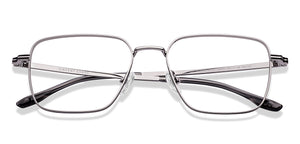 Gunmetal Rectangle Full Rim Unisex Eyeglasses by Vincent Chase-222701
