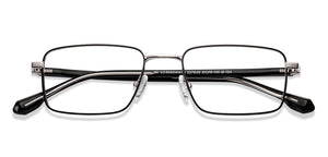 Gunmetal Rectangle Full Rim Unisex Eyeglasses by Vincent Chase-227606