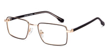 Load image into Gallery viewer, Gold Rectangle Full Rim Unisex Eyeglasses by Vincent Chase-227607