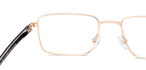 Gold Rectangle Full Rim Unisex Eyeglasses by Vincent Chase-227607