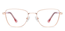 Load image into Gallery viewer, Gold Rectangle Full Rim Unisex Eyeglasses by Vincent Chase-227609
