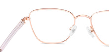 Load image into Gallery viewer, Gold Rectangle Full Rim Unisex Eyeglasses by Vincent Chase-227609