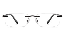 Load image into Gallery viewer, Black Rectangle Rimless Unisex Eyeglasses by Vincent Chase-231506