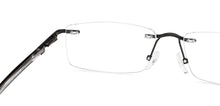 Load image into Gallery viewer, Black Rectangle Rimless Unisex Eyeglasses by Vincent Chase-231506