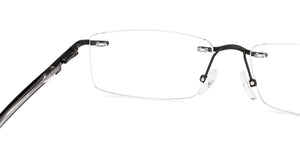 Black Rectangle Rimless Unisex Eyeglasses by Vincent Chase-231506