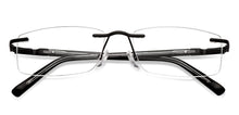 Load image into Gallery viewer, Black Rectangle Rimless Unisex Eyeglasses by Vincent Chase-231506