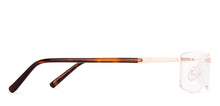 Load image into Gallery viewer, Gold Rectangle Rimless Unisex Eyeglasses by Vincent Chase-231505