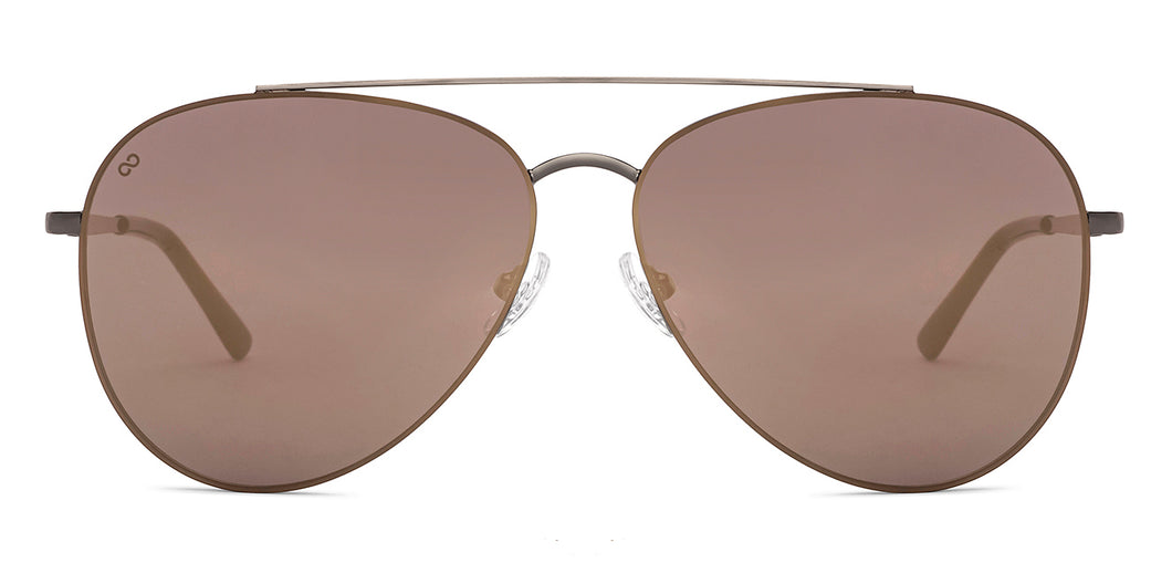 Gunmetal Aviator Full Rim Unisex Sunglasses by Vincent Chase-225791