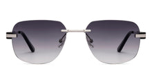 Load image into Gallery viewer, Silver Square Rimless Unisex Sunglasses by Vincent Chase-225927