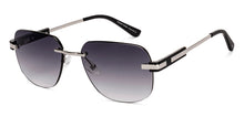 Load image into Gallery viewer, Silver Square Rimless Unisex Sunglasses by Vincent Chase-225927