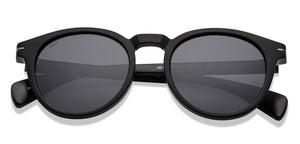 BLACK Round Full Rim Unisex Sunglasses by Vincent Chase Polarized-228744