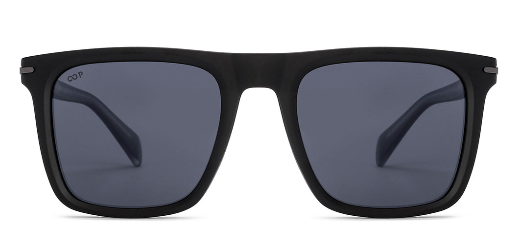 BLACK Wayfarer Full Rim Unisex Sunglasses by Vincent Chase Polarized-228751