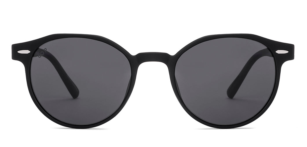 Black Round Full Rim Unisex Sunglasses by Vincent Chase Polarized-228817