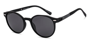 Black Round Full Rim Unisex Sunglasses by Vincent Chase Polarized-228817