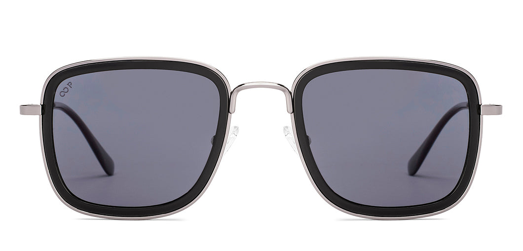 Black Rectangle/ Square Full Rim Unisex Sunglasses by Vincent Chase Polarized-229555