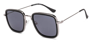 Black Rectangle/ Square Full Rim Unisex Sunglasses by Vincent Chase Polarized-229555