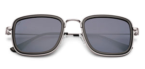 Black Rectangle/ Square Full Rim Unisex Sunglasses by Vincent Chase Polarized-229555
