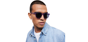 Violet Wayfarer Full Rim Unisex Sunglasses by Lenskart Hustlr-219261