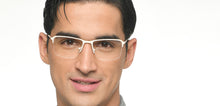 Load image into Gallery viewer, White Rectangle Half Rim Unisex Eyeglasses by Vincent Chase Online-215365