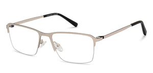 White Rectangle Half Rim Unisex Eyeglasses by Vincent Chase Online-215365