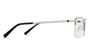 White Rectangle Half Rim Unisex Eyeglasses by Vincent Chase Online-215365