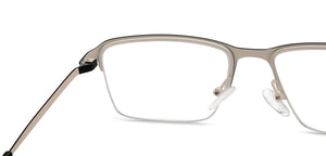 White Rectangle Half Rim Unisex Eyeglasses by Vincent Chase Online-215365