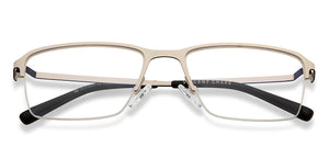 White Rectangle Half Rim Unisex Eyeglasses by Vincent Chase Online-215365