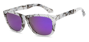 White Wayfarer Full Rim Unisex Sunglasses by Vincent Chase Online-206282