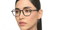 Load image into Gallery viewer, Black Geometric Full Rim Unisex Eyeglasses by Lenskart Air-216579