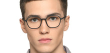 Load image into Gallery viewer, Black Geometric Full Rim Unisex Eyeglasses by Lenskart Air-216579
