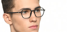 Load image into Gallery viewer, Black Geometric Full Rim Unisex Eyeglasses by Lenskart Air-216579