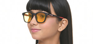 Black Square Full Rim Kids Sunglasses by Hooper Online-218119