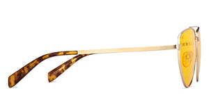 Gold Aviator Full Rim Unisex Sunglasses by Vincent Chase Online-206768