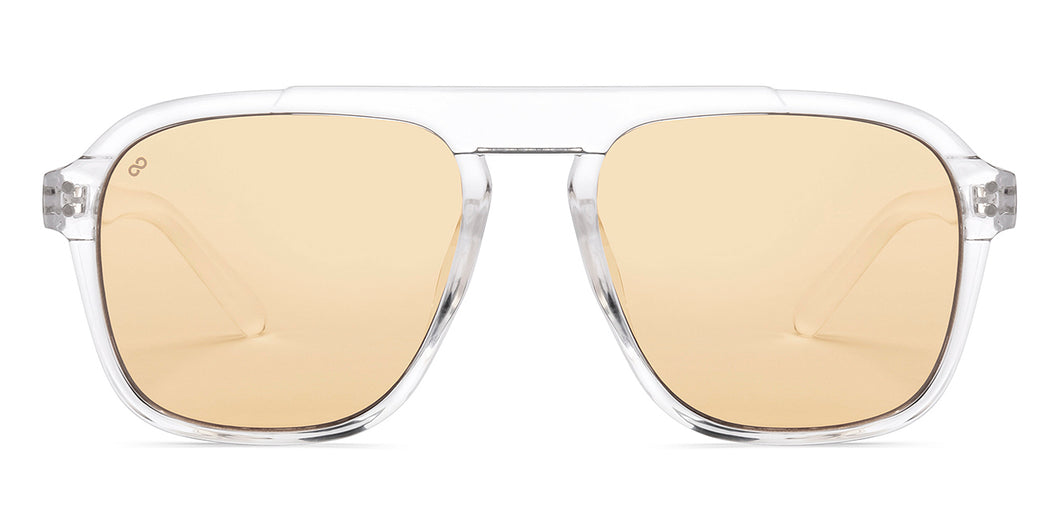 Transparent Rectangle Full Rim Unisex Sunglasses by Vincent Chase Online-221071