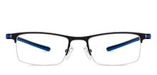 Load image into Gallery viewer, Black Rectangle Half Rim Unisex Eyeglasses by Lenskart Air-149694