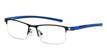 Load image into Gallery viewer, Black Rectangle Half Rim Unisex Eyeglasses by Lenskart Air-149694
